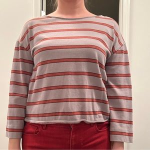 Madewell long sleeve striped t shirt size small